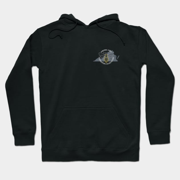 White Lettering Logo Hoodie by Virginia State Beekeepers